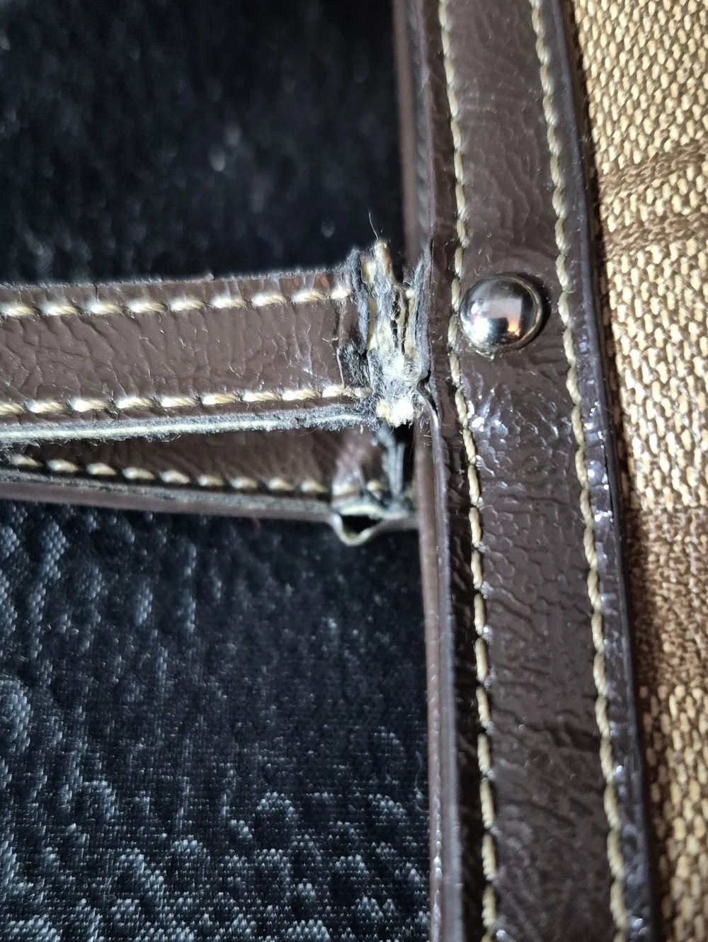 REHAB COACH Brown Signature Canvas Tote
